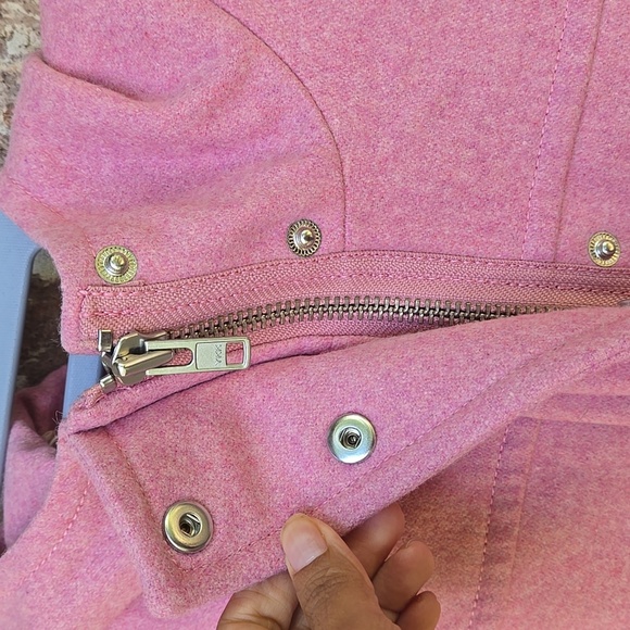 J. Crew Melton Wool Pink Coat Size 4 - Picture 2 of 7